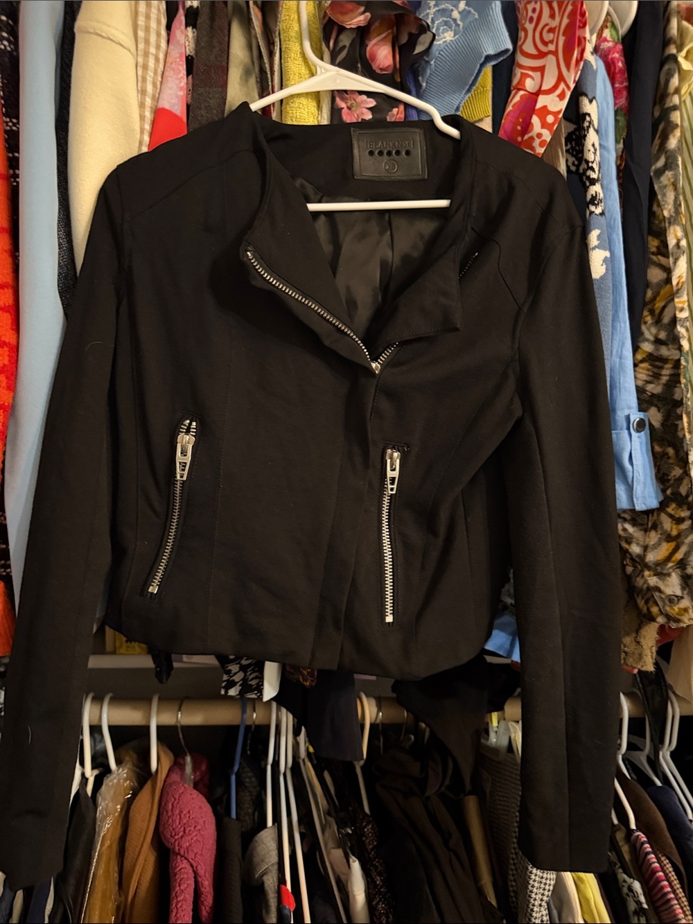 Blank nyc crop moto jacket xs